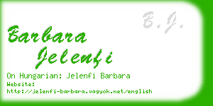 barbara jelenfi business card